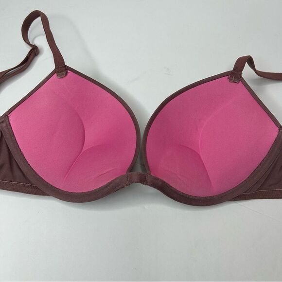 PINK Victoria's Secret Brown bombshell super push-up Bra 32B - Picture 2 of 7